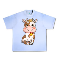 Grape Ice Cartoon Cow Urban Heavy Tee - HowdyJamesFarm