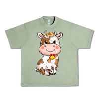 Oil Green Cartoon Cow Urban Heavy Tee - HowdyJamesFarm