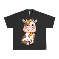 Pigment Black Cartoon Cow Urban Heavy Tee - HowdyJamesFarm