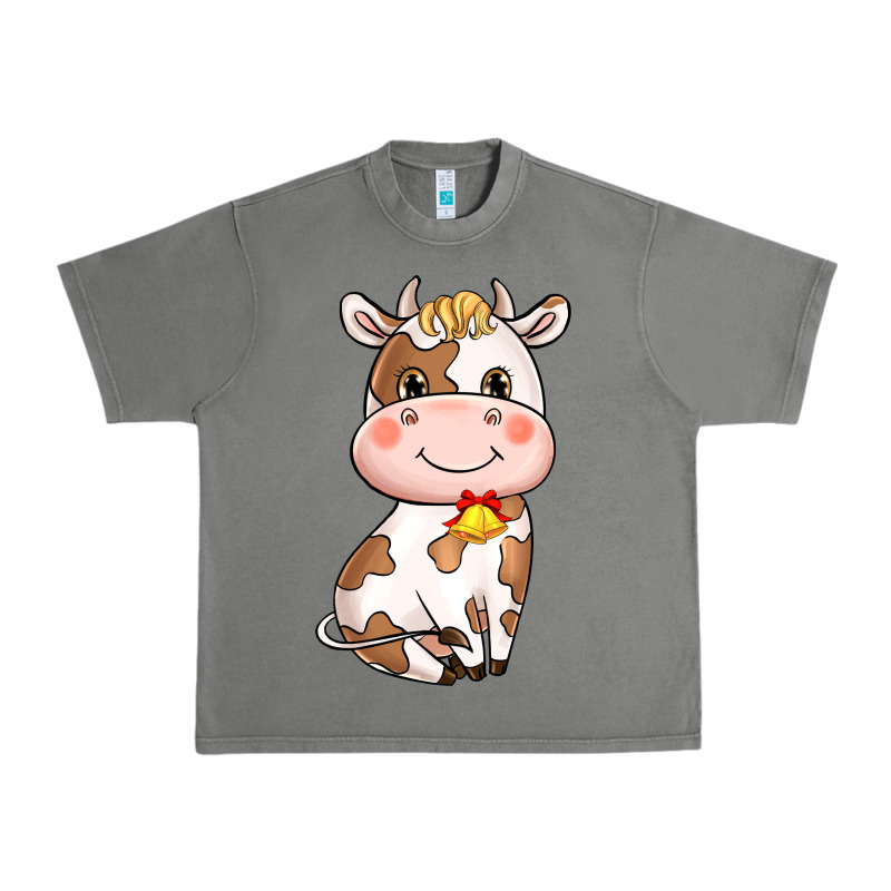Cartoon Cow Urban Heavy Tee by HowdyJamesFarm | Teevron