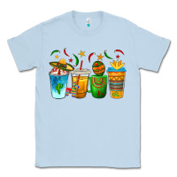 Dusty Blue Cinco de Mayo Coffee Cups Classic Tee - texasbilliewilder