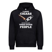 Black Funny Cigar Accessories Gift Set Cigar Lover Smokers Party Urban Hoodie - minhPixels