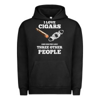 Pigment Black Funny Cigar Accessories Gift Set Cigar Lover Smokers Party Urban Hoodie - minhPixels
