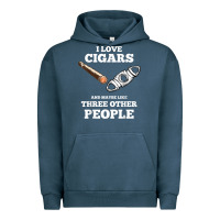 Pigment Midnight Navy Funny Cigar Accessories Gift Set Cigar Lover Smokers Party Urban Hoodie - minhPixels