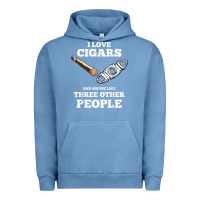Pigment Pebble Blue Funny Cigar Accessories Gift Set Cigar Lover Smokers Party Urban Hoodie - minhPixels