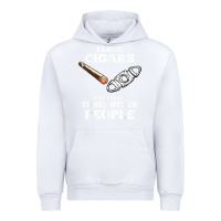 White Funny Cigar Accessories Gift Set Cigar Lover Smokers Party Urban Hoodie - minhPixels