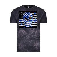 Cloud Black police flag patriotic skull Vintage Tee - TumblerDesignByShophia