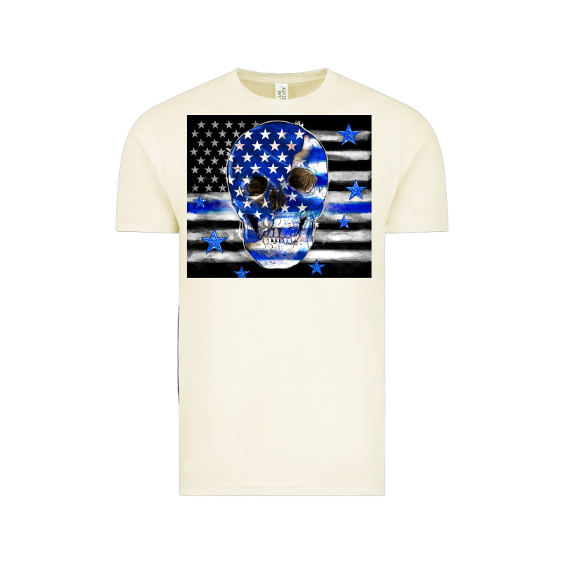 Police Flag Patriotic Skull Vintage Tee by TumblerDesignByShophia | Teevron