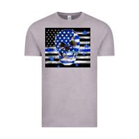Vintage Zinc police flag patriotic skull Vintage Tee - TumblerDesignByShophia