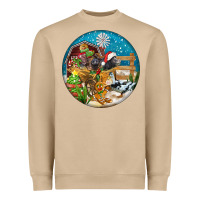Mushroom Christmas  farm animals Heavyweight Sweatshirt - FaDigitalArtStudio