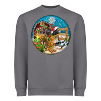 Storm Christmas  farm animals Heavyweight Sweatshirt - FaDigitalArtStudio
