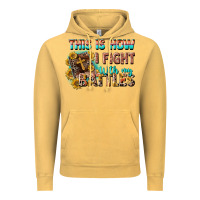 Vintage Mustard this is how i fight with my battles Vintage Hoodie - CowGirlArtShop
