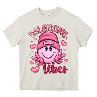 Cream valentine vibes Heavy Core Tee - LillyAllenDesigns