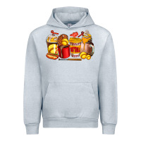 Heather Grey softball coffee cups Urban Hoodie - AdoDesignShop