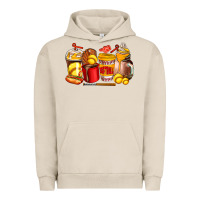 Pigment French Oak softball coffee cups Urban Hoodie - AdoDesignShop