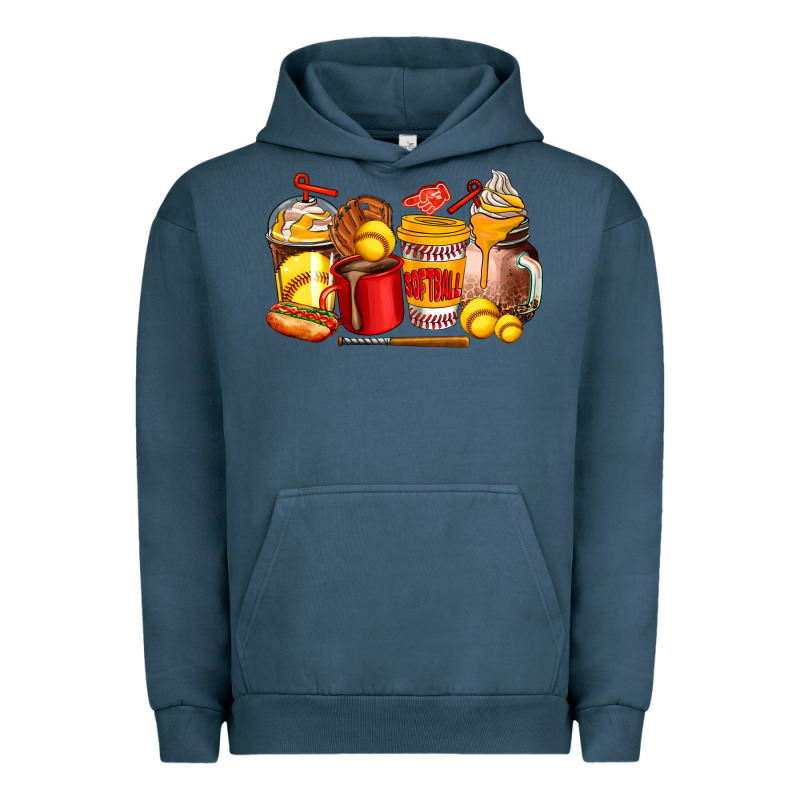 Softball Coffee Cups Urban Hoodie by AdoDesignShop | Teevron