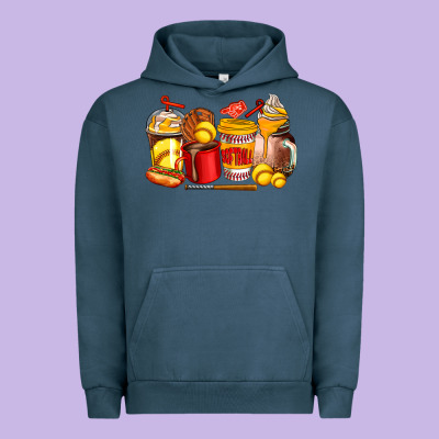 Softball Coffee Cups Urban Hoodie Designed By Adodesignshop