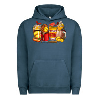 Pigment Midnight Navy softball coffee cups Urban Hoodie - AdoDesignShop
