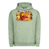 Pigment Oil Green softball coffee cups Urban Hoodie - AdoDesignShop
