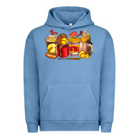 Pigment Pebble Blue softball coffee cups Urban Hoodie - AdoDesignShop