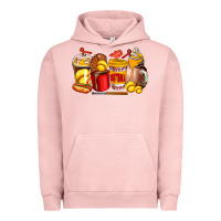 Pigment Salmon softball coffee cups Urban Hoodie - AdoDesignShop