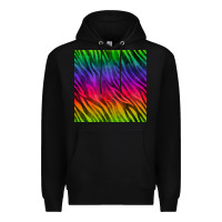 Black colorful zebra seamless pattern Premium Hoodie - BundleAndBundleShop