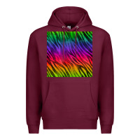Burgundy colorful zebra seamless pattern Premium Hoodie - BundleAndBundleShop
