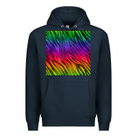 Navy colorful zebra seamless pattern Premium Hoodie - BundleAndBundleShop