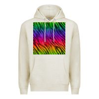 Oatmeal Heather colorful zebra seamless pattern Premium Hoodie - BundleAndBundleShop