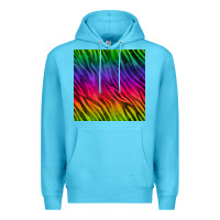 Ocean Blue colorful zebra seamless pattern Premium Hoodie - BundleAndBundleShop