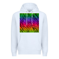 White colorful zebra seamless pattern Premium Hoodie - BundleAndBundleShop