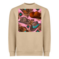 Mushroom western cowboy hat seamless pattern Heavyweight Sweatshirt - BundleAndBundleShop