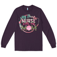 Plum My favorite Nurse calls me mom Long Sleeve Tee - CowGirlArtShop