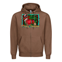 Chestnut merry Christmas teacher Zipper Hoodie - CowhideDigitalArt