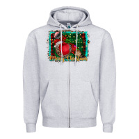 Heather Grey merry Christmas teacher Zipper Hoodie - CowhideDigitalArt