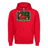 Red merry Christmas teacher Zipper Hoodie - CowhideDigitalArt