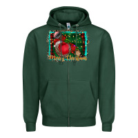 Sports Green merry Christmas teacher Zipper Hoodie - CowhideDigitalArt