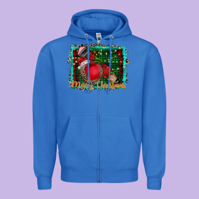 Merry Christmas Teacher Zipper Hoodie Designed By Cowhidedigitalart