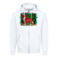 White merry Christmas teacher Zipper Hoodie - CowhideDigitalArt
