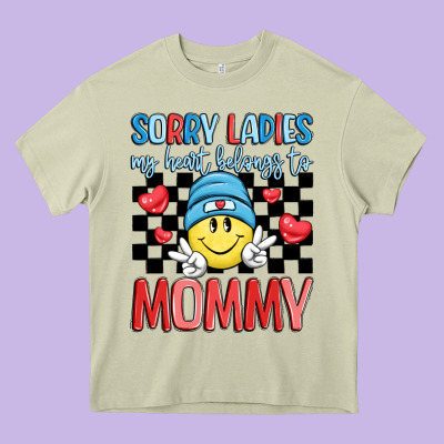 Sorry Ladies My Heart Belongs To Mommy Heavy Core Tee Designed By Lillyallendesigns