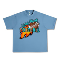 Pebble Blue Wild about Football Urban Heavy Tee - HowdyJamesFarm