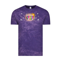 Cloud Purple summer vibes with birds Vintage Tee - TumblerDesignByShophia