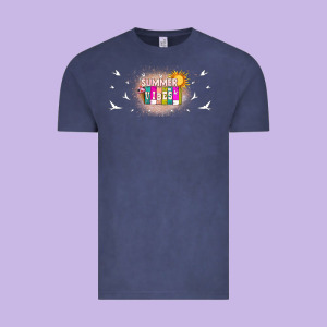 Summer Vibes With Birds Vintage Tee Designed By Tumblerdesignbyshophia