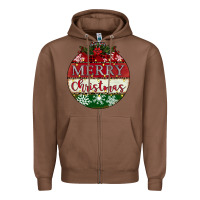 Chestnut merry christmas Zipper Hoodie - CowhideDigitalArt
