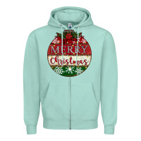 Seafoam merry christmas Zipper Hoodie - CowhideDigitalArt