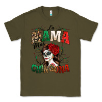 Army Green La Mama Mas Chingona Classic Tee - texasbilliewilder