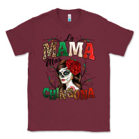 Burgundy La Mama Mas Chingona Classic Tee - texasbilliewilder