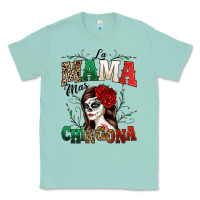 Seafoam La Mama Mas Chingona Classic Tee - texasbilliewilder