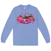 Colony Blue Cancer pumpkins Cancer Awareness Long Sleeve Tee - HowdyJamesFarm