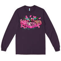 Plum Cancer pumpkins Cancer Awareness Long Sleeve Tee - HowdyJamesFarm